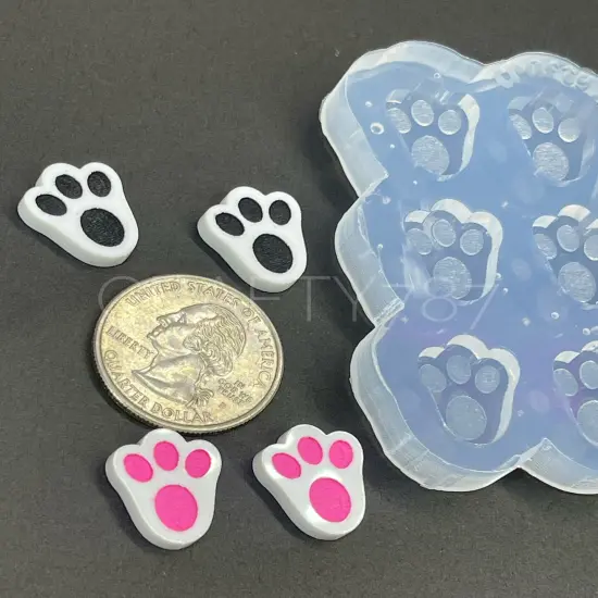 Bunny Paws Studs/Bits Silicone Mold (A3) {4}