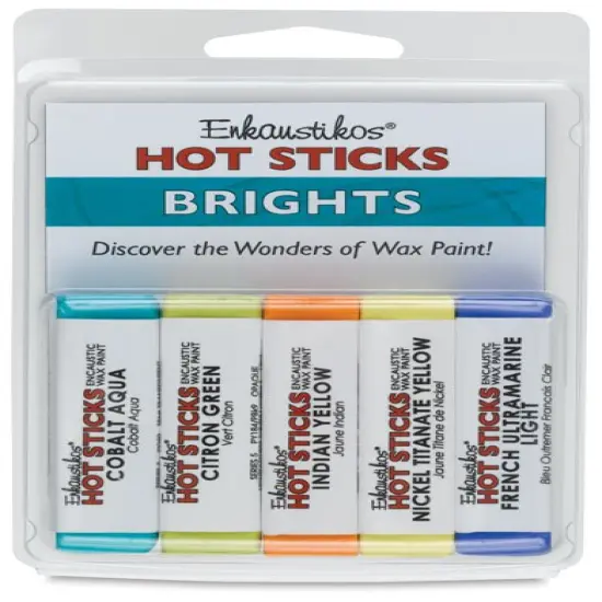 Enkaustikos Hot Sticks Encaustic Paints - Set of 5, Bright Colors, 13 ml sticks {2}