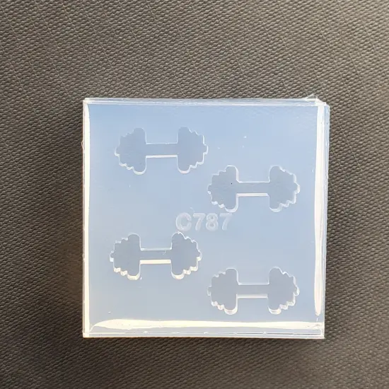 Dumbells Studs Earrings Silicone Mold(A12) {2}