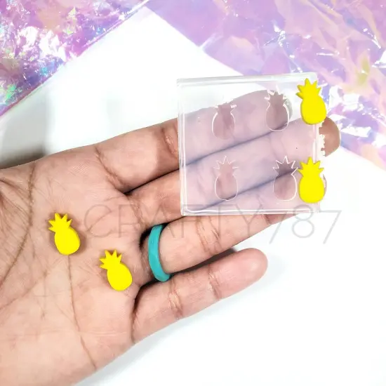 Pineapple Stud Earring Silicone Mold(B7) {1}