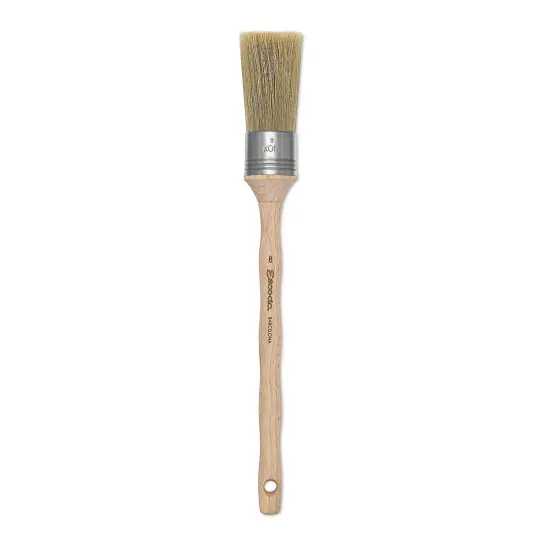 Escoda Natural Bristle Brushes - Round Square, Size 8, Long Handle {1}