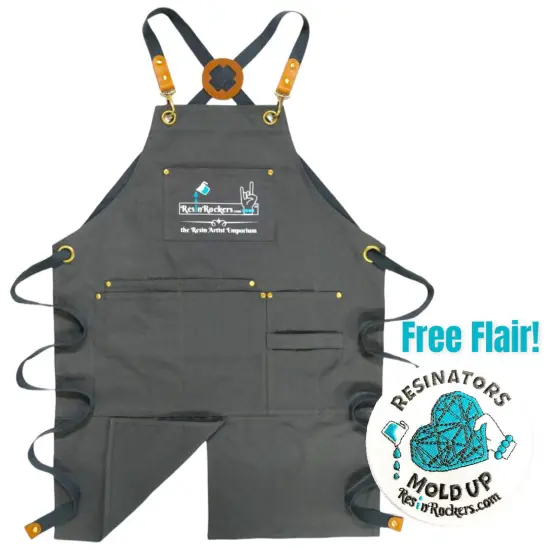 Exclusive Resin Rockers Heavy Duty Canvas Apron with Pockets and FLAIR {1}