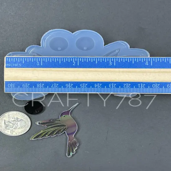 Hummingbird Dangle Earring Silicone Mold (D5) {3}