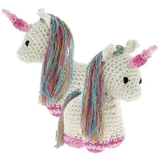 Multipack of 2 - Hoooked Unicorn Nora Yarn Kit W/Eco Barbante Yarn-Off White {2}
