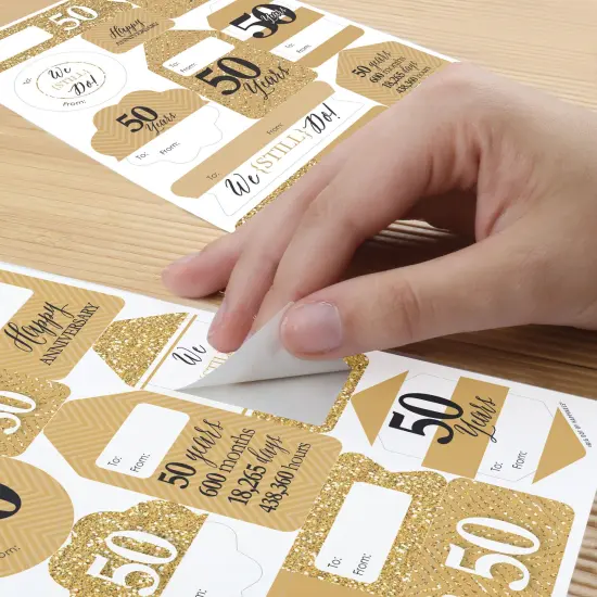 Big Dot of Happiness We Still Do 50th Wedding Anniversary Assorted Anniversary Party Gift Tag Labels To and From Stickers 12 Sheets 120 Stickers {6}
