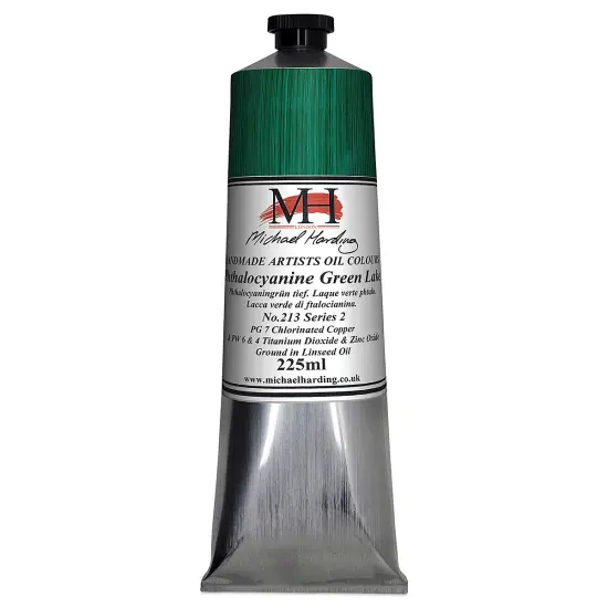 Michael Harding Artists Oil Color - Phthalo Green Lake, 225 ml tube {2}
