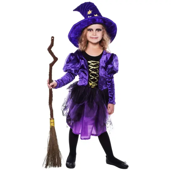 Witch Broomstick Costume Accessories - Realistic Wizard Flying Broom Stick Costumes Accessory for Kids and Adults Brown {4}