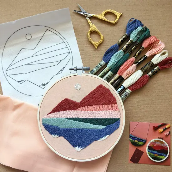 MCreativeJ Mountainscapes - Intermediate DIY Embroidery Kit {5}