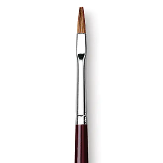 Da Vinci Kolinsky Red Sable Oil Brush - Flat, Long Handle, Size 2 {1}