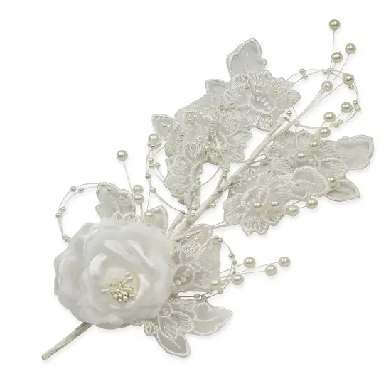Vintage Bridal Flower and Lace Spray {1}