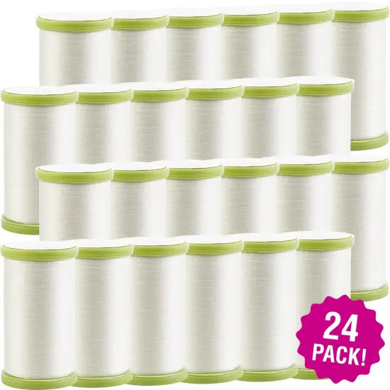 Multipack of 24 - Coats Dual Duty Plus Hand Quilting Thread 325yd-White {1}