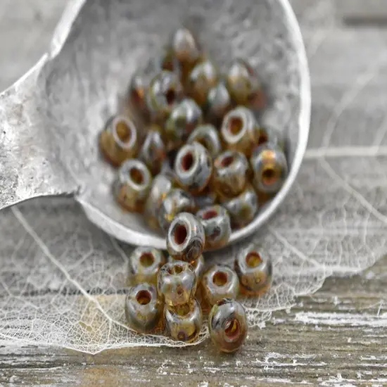 20g Crystal Travertine 2/0 Matubo Beads {1}