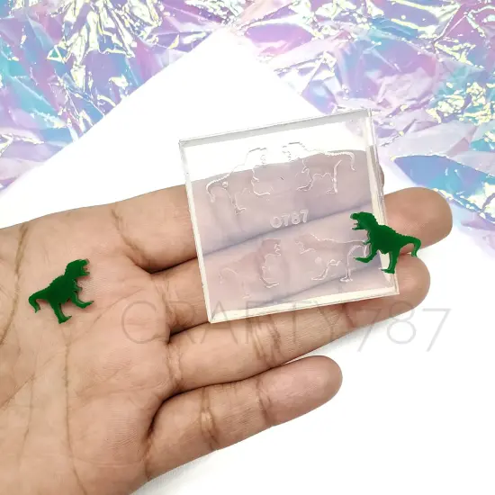 T-Rex Dinosaur Stud Earring Mold (A12) {1}