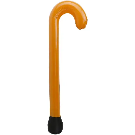Old Man Inflatable Cane - Funny Old Age Costume Accessories Party Decorations Joke for Senior Retirement Brown {1}