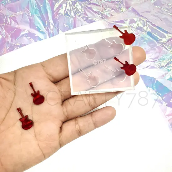 Guitar Stud Earring Mold(B12) {1}