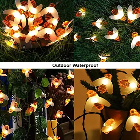 Perfect Holiday LED Solar String Lights - Bee Design {4}