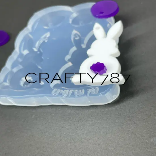 Bunny Dangle Earring Silicone Mold Layer (D5) {4}