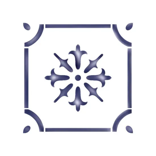 Snowflake Tile Craft Stencil | 2662 by Designer Stencils | Pattern Stencils | Reusable Stencils for Painting | Safe & Reusable Template for Wall Decor | Try This Stencil Instead of a Wallpaper | Easy to Use & Clean Art Stencil Pattern {1}