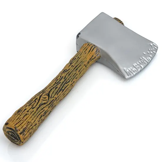 Realistic Hatchet Axe Toy - Wood Look Lumberjack Props Costume Accessories with Fake Tin Blade {2}