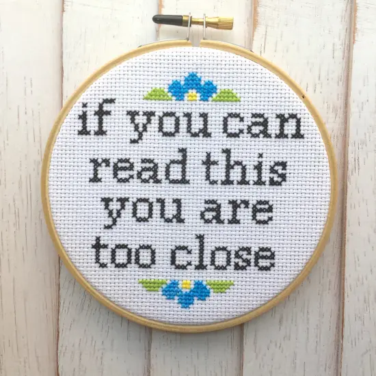 You Are Too Close Counted Cross Stitch DIY KIT {3}