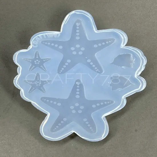 Starfish Dangle/Studs + Bonus Fish Studs Silicone Mold (C9) {4}