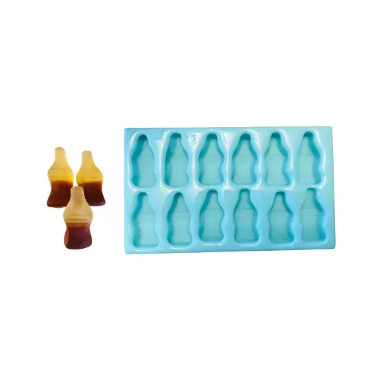 12pc Cola Bottle Gummy Shape Silicone Mold| Candy Shaped Silicone Mold| Soap| Candle | Mold for Wax| Mold for Resin| Not Food Grade {1}