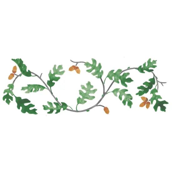 Leaf and Acorn Design Wall Stencil | 2622 by Designer Stencils | Floral Stencils | Reusable Art Craft Stencils for Painting on Walls, Canvas, Wood | Reusable Plastic Paint Stencil for Home Makeover | Easy to Use & Clean Art Stencil {1}