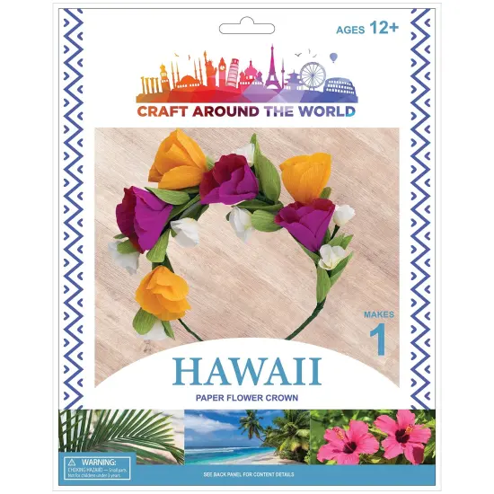 Craft Around The World Hawaiian Paper Flower Crown-Makes 1 {1}