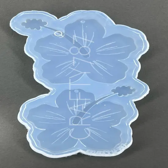Hibiscus XL Flor de Maga Dangle Silicone Mold(C5) {4}