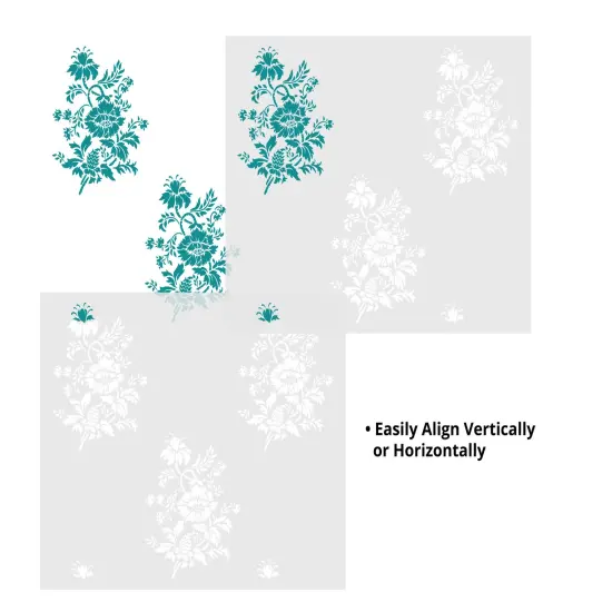 Floral Spray Wallpaper Wall Stencil | 3560 by Designer Stencils | Floral Stencils | Reusable Art Craft Stencils for Painting on Walls, Canvas, Wood | Reusable Plastic Paint Stencil for Home Makeover | Easy to Use & Clean Art Stencil {3}