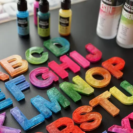 Pixiss Epoxy Resin Alphabet Molds Mold Making Kit {6}