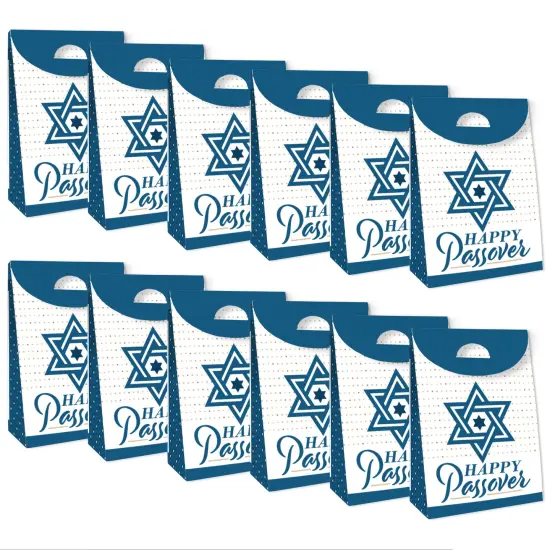 Big Dot of Happiness Happy Passover - Pesach Jewish Holiday Gift Favor Bags - Party Goodie Boxes - Set of 12 {6}