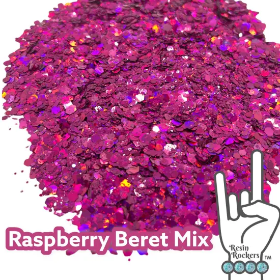 Raspberry Beret Pixie for Poxy Chunky Glitter Mix {1}