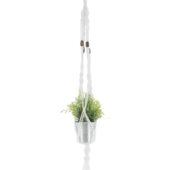 Multipack of 2 - Hoooked Macrame Hanging Basket Kit W/Zpagetti Yarn-White {3}