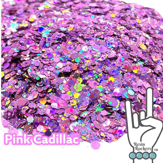 Pink Cadillac Holographic Pixie for Poxy Chunky Glitter Mix {1}