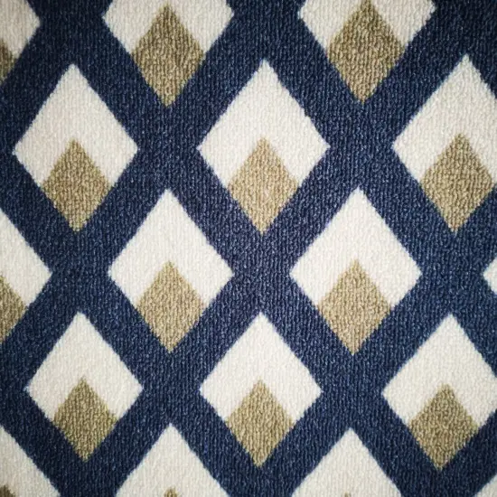 Deerlux Modern Living Room Area Rug with Nonslip Backing, Geometric Gray and Blue Trellis Pattern {3}