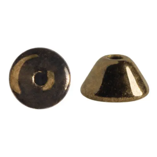 Konos Par Puca&reg;, Czech glass bead, Dark Gold Bronze, 10 grams {2}