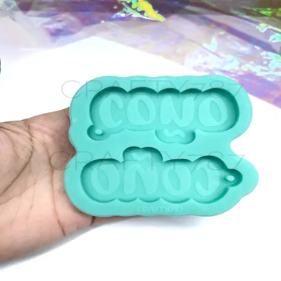 Co&ntilde;o Double Keychain Llavero Silicone Mold (D7) {1}