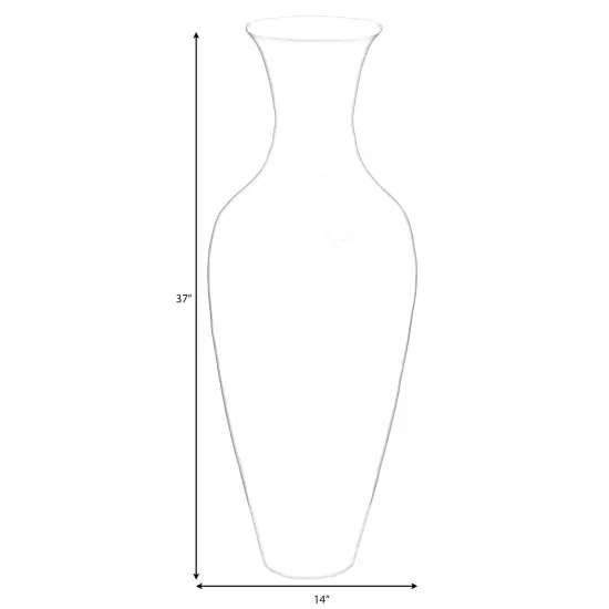 Uniquewise Tall Floor Vase, 37 Inch Bamboo Vase, Modern Vase for Dining, Living Room, Entryway, Large Flower Holder, Classic Floor Vase for Home Decor Red W Branches {10}