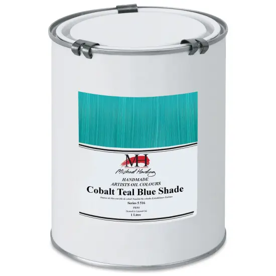 Michael Harding Artists Oil Color - Cobalt Teal Blue Shade, 1 Liter {1}