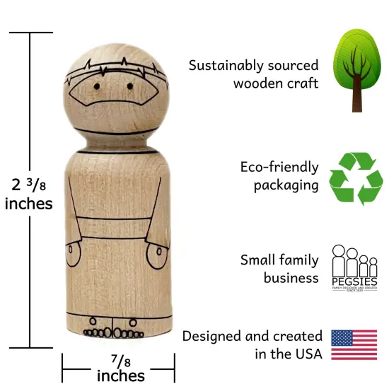 Easter Peg Doll Set with Cross and Tomb by Pegsies&trade; {3}