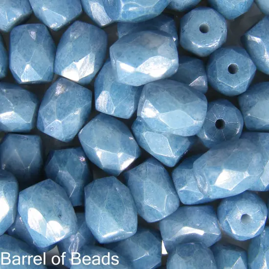 Baros Par Puca&reg;, Czech glass bead, Opaque Blue Ceramic Look, 10 grams {1}