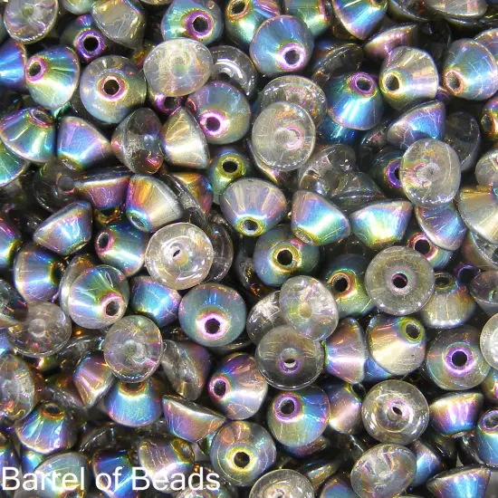 Konos Par Puca&reg;, Czech glass bead, Crystal Vitrail, 10 grams {1}