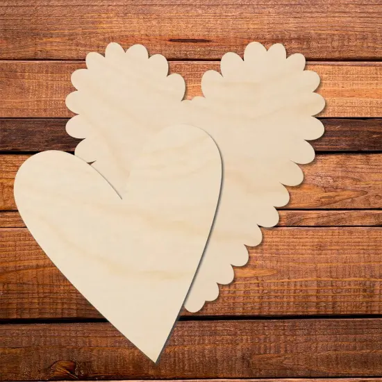 18 in. Unfinished Layered Heart {1}