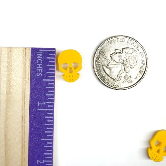 Sugar Skull Stud Earring Silicone Mold 10.7mm x 15mm(A11) {3}