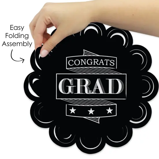 Big Dot of Happiness Graduation Cheers - Graduation Party Round Table Decorations - Paper Chargers - Place Setting For 12 {6}