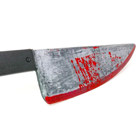 - Large Bloody Knife 16" Long, Prank Toy, Fake Plastic Blade with Stains Costume Prop for Halloween Haunted House April Fools {2}