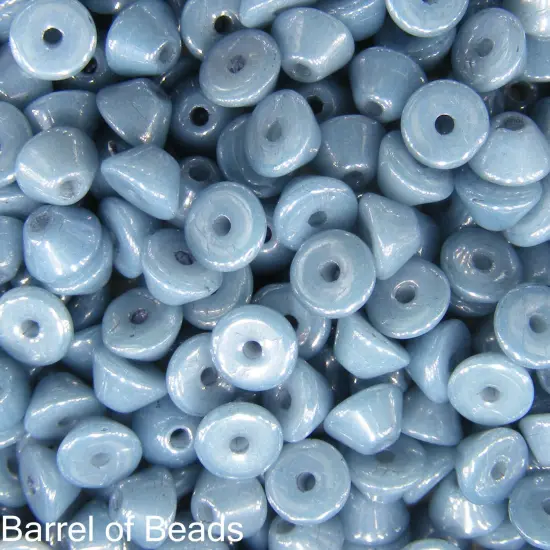 Konos Par Puca&reg;, Czech glass bead, Opaque Blue Ceramic Look, 10 grams {1}