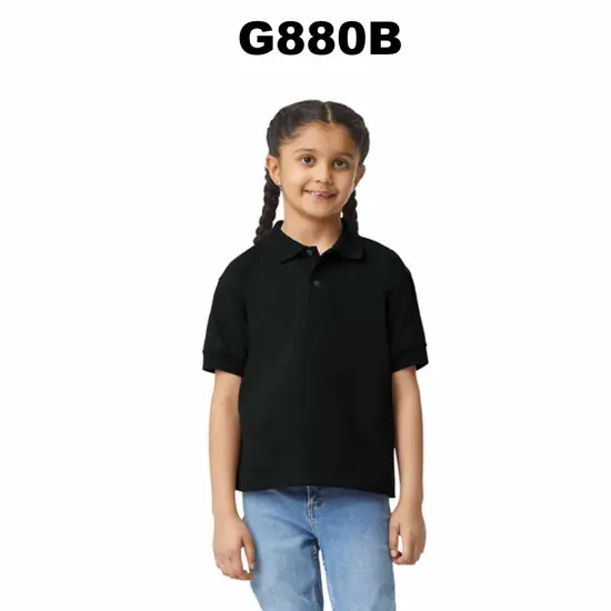 Gildan&reg; Youth Short Sleeve Jersey Polo White {3}