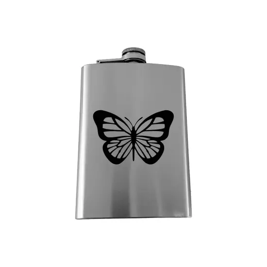 8oz Monarch Butterfly Stainless Steel Flask {6}